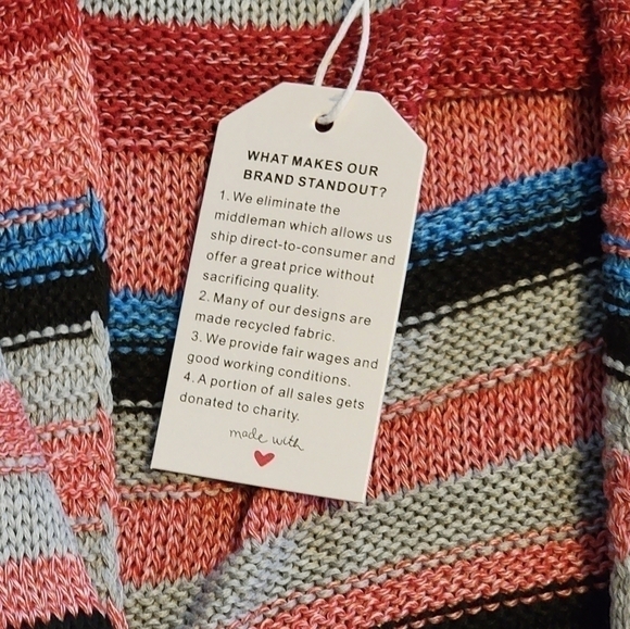 Multi-Color Cardigan size large made with ❤️ - Picture 2 of 11